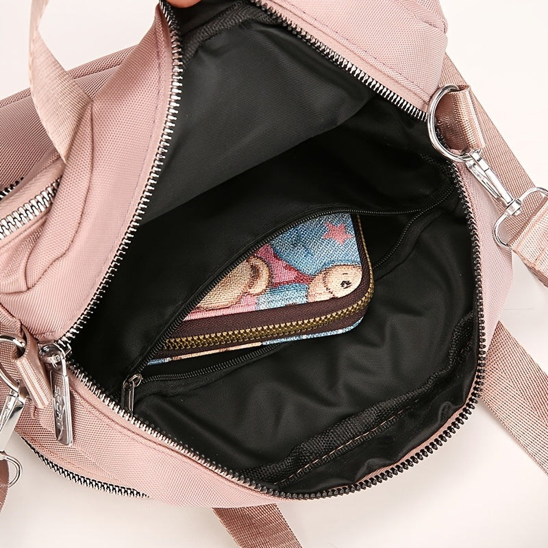 Dam handväska – Nylon med justerbar rem & flera fack