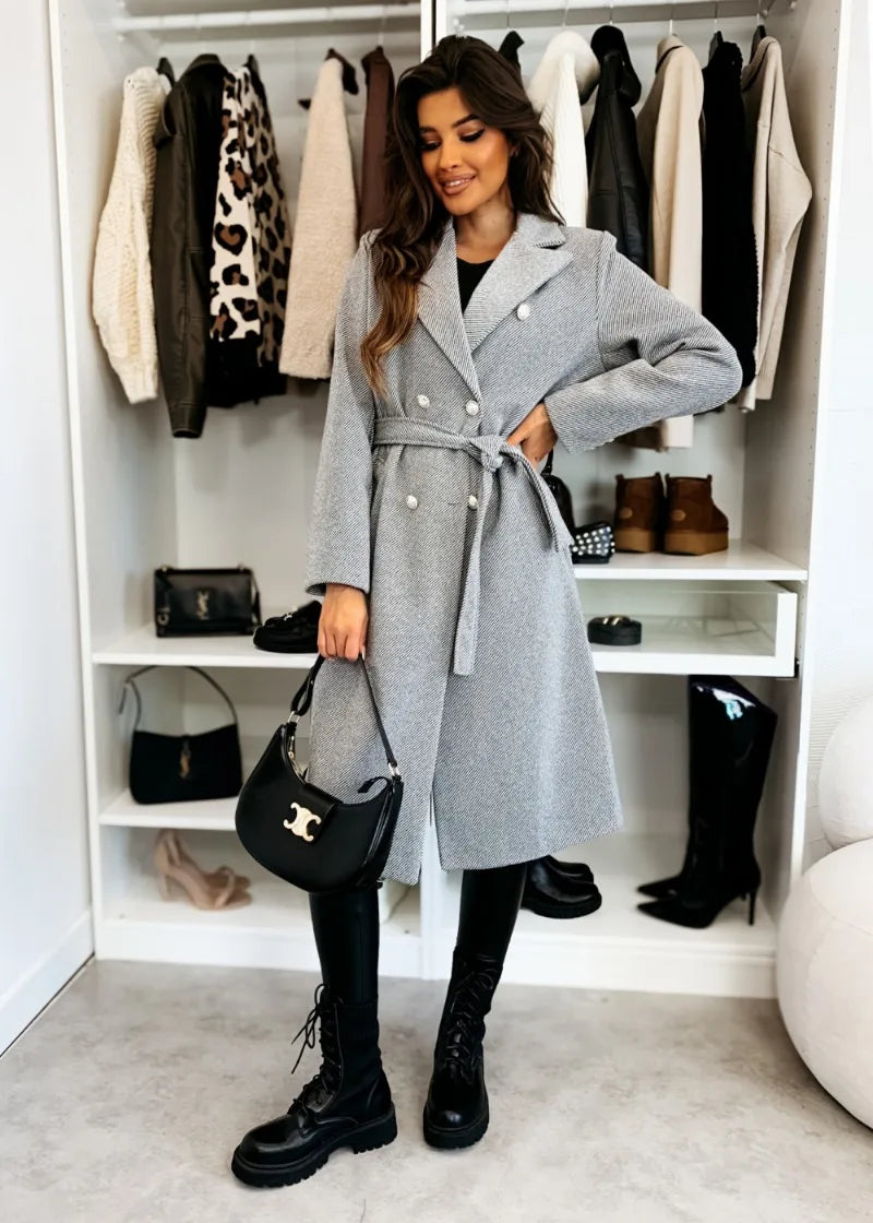 Damkappa i ull – vintage trenchcoat höst/vinter