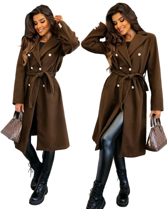 Damkappa i ull – vintage trenchcoat höst/vinter