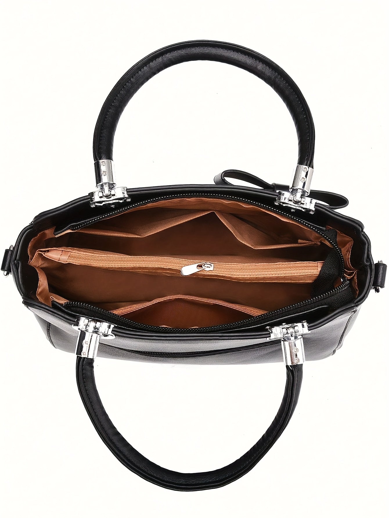 Chic damhandväska med rosett – axelrem & handledsväska