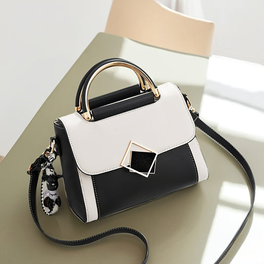 Dam crossbody-väska – Justerbar & avtagbar rem, vit/rosa