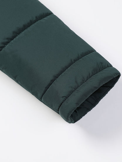 Damjacka med huva – midilång, dragkedja och justerbart bälte