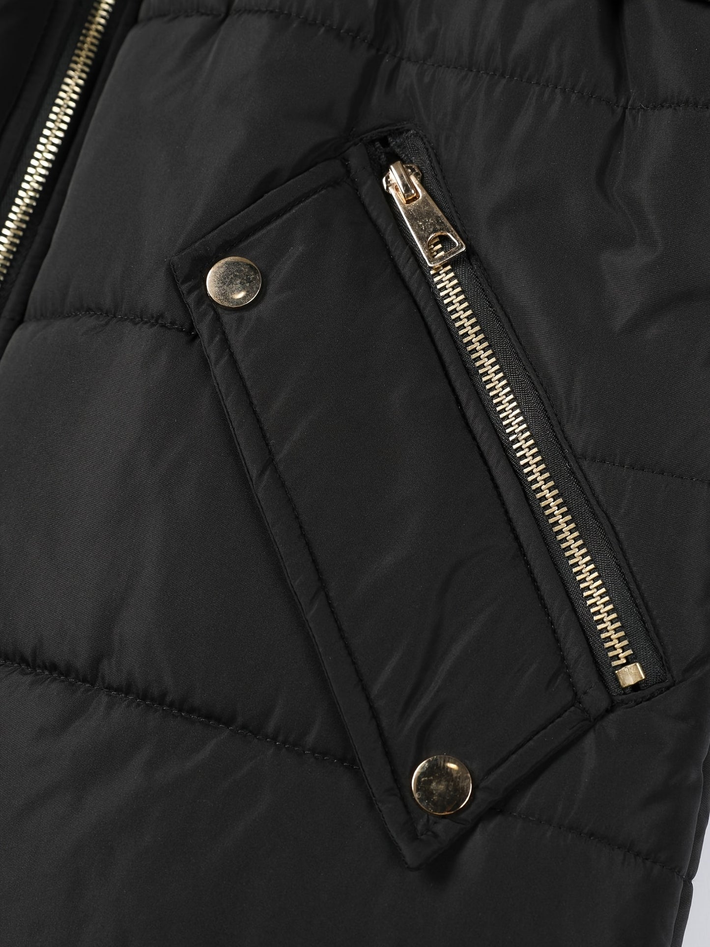 Damjacka med huva – midilång, dragkedja och justerbart bälte