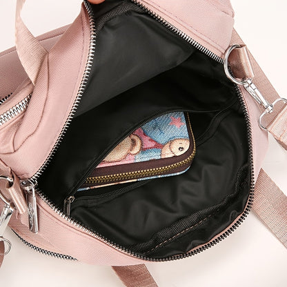 Dam handväska – Nylon med justerbar rem & flera fack