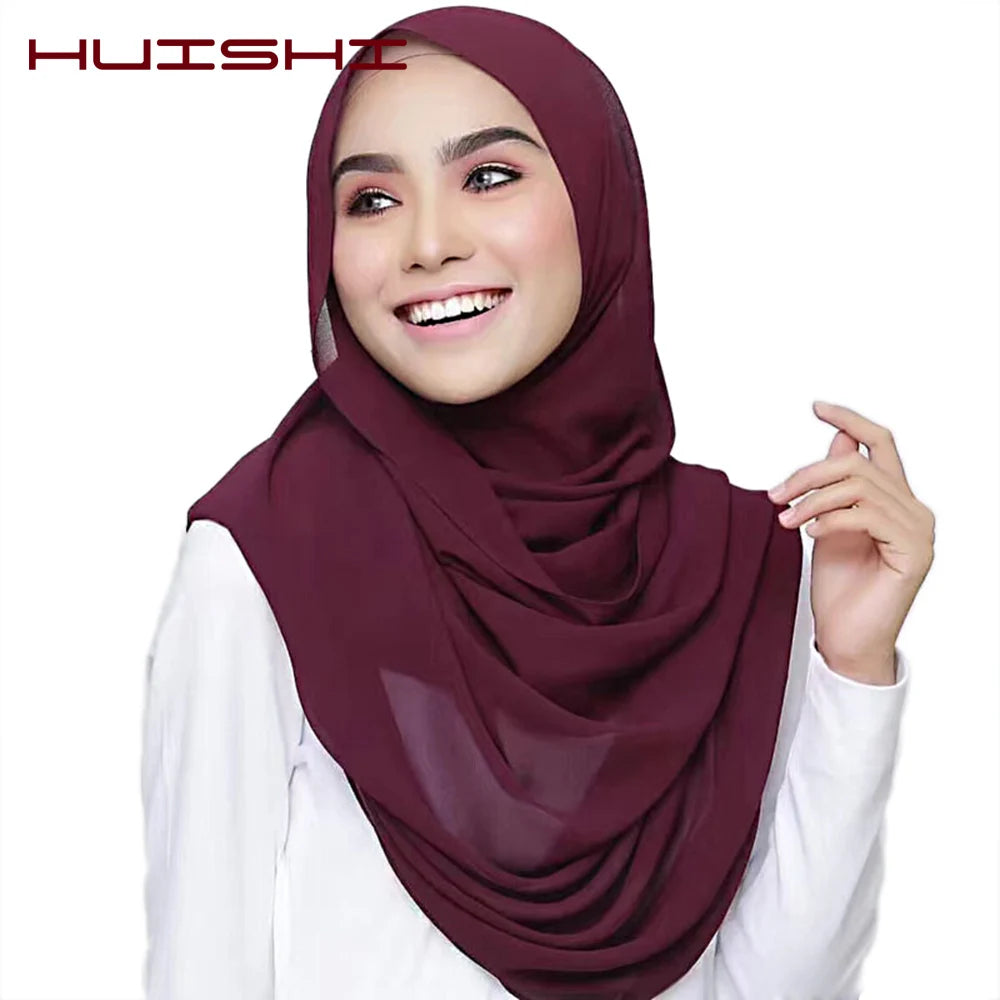 Muslim Chiffon Hijab – Elegant Sjalar & Slöja för Kvinnor