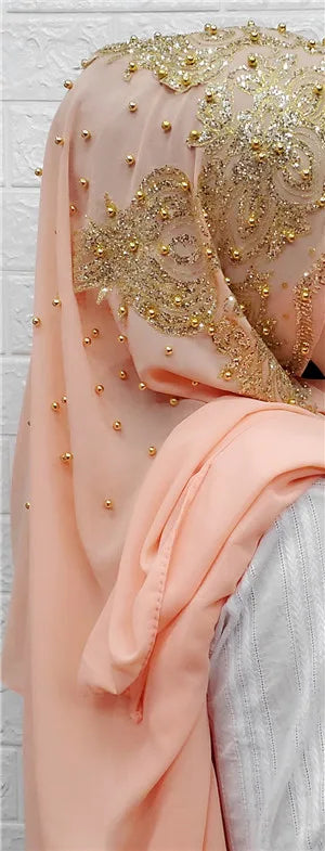 Chiffon sjal - användas som underscarf eller huvudduk