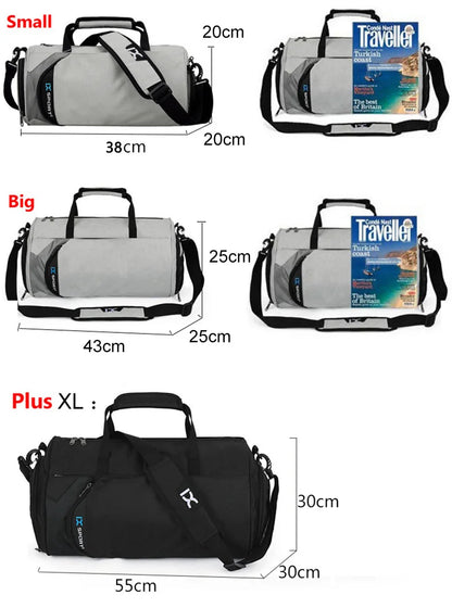 Men Gym Bag Dry Wet For Training Bag Tas Fitness Travel Sac De Sport Outdoor Sports Swim Women Gymtas Yoga Shoes Bag XA103+WA