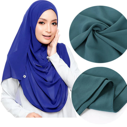 Muslim Chiffon Hijab – Elegant Sjalar & Slöja för Kvinnor