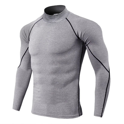 Herr sporttröja – Långärmad compression t-shirt