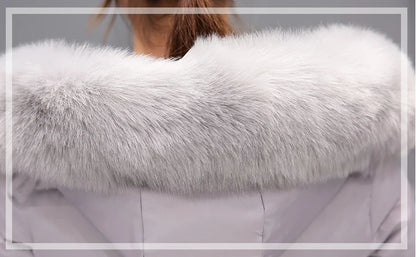 Vinterjacka för Kvinnor – Parkas med Stor Pälskrage & Vaddering