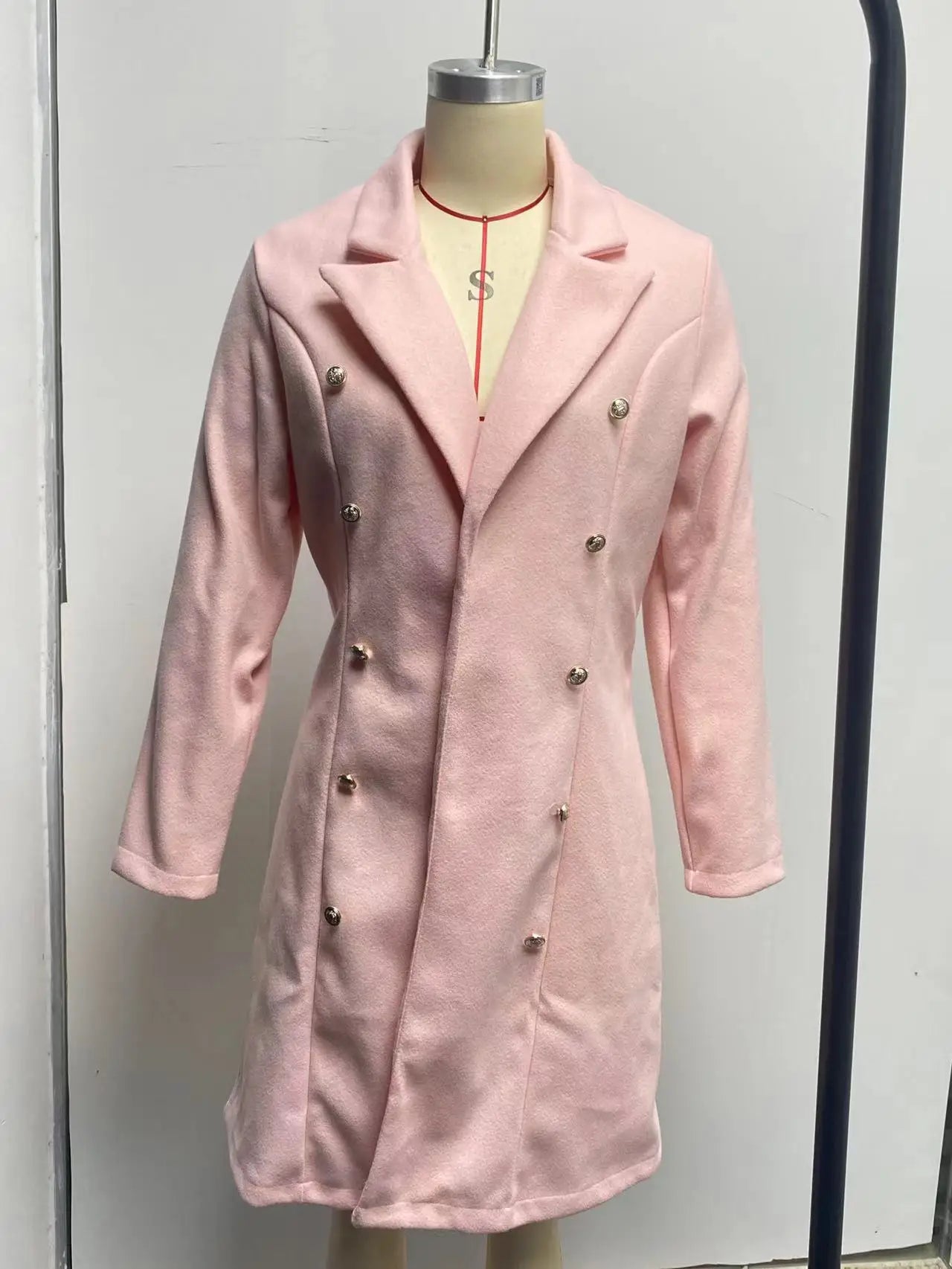 Damkappa i ull – lång trenchcoat, höst/vinter