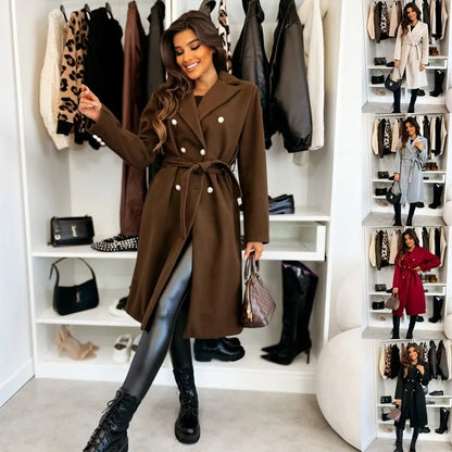 Damkappa i ull – vintage trenchcoat höst/vinter