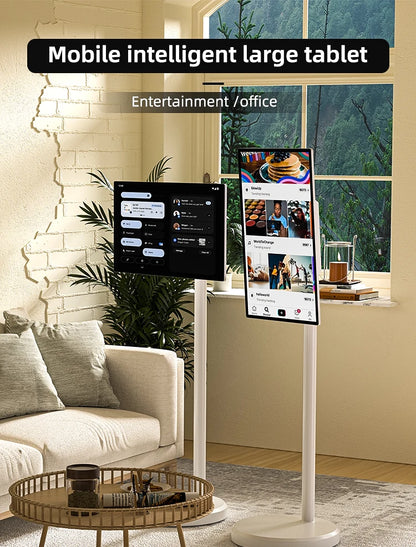 LCD Android OS Smart TV Unique Design Advertising Machine with Mobile Battery Smart Screen TV