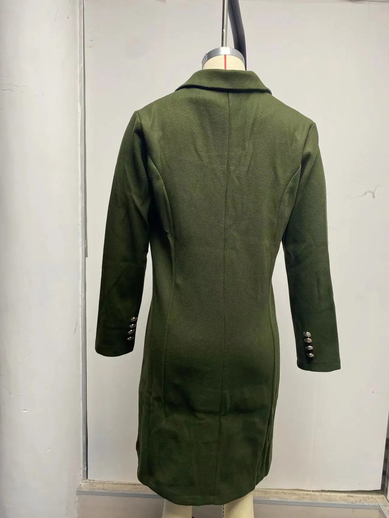 Damkappa i ull – lång trenchcoat, höst/vinter