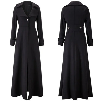 Long Wool Coat – Vintage Autumn & Winter Women’s Outwear