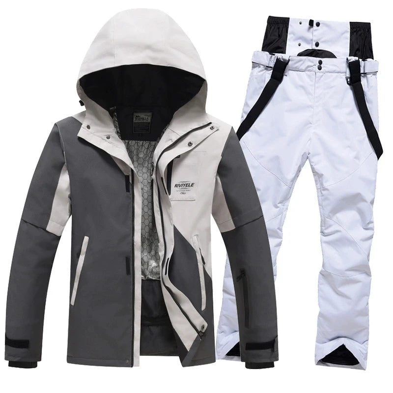 Waterproof Ski Suit Sets for Men and Women, Pullover, Snow Costume, Jacket and Pant, Outdoor Clothing, Snowboarding, Winter