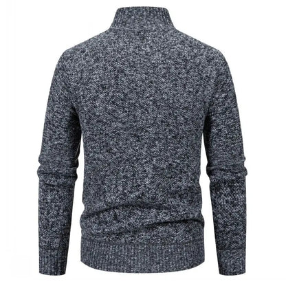 Herrkofta – Stickad jacka med dragkedja