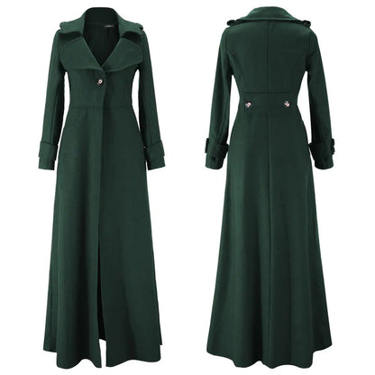 Long Wool Coat – Vintage Autumn & Winter Women’s Outwear