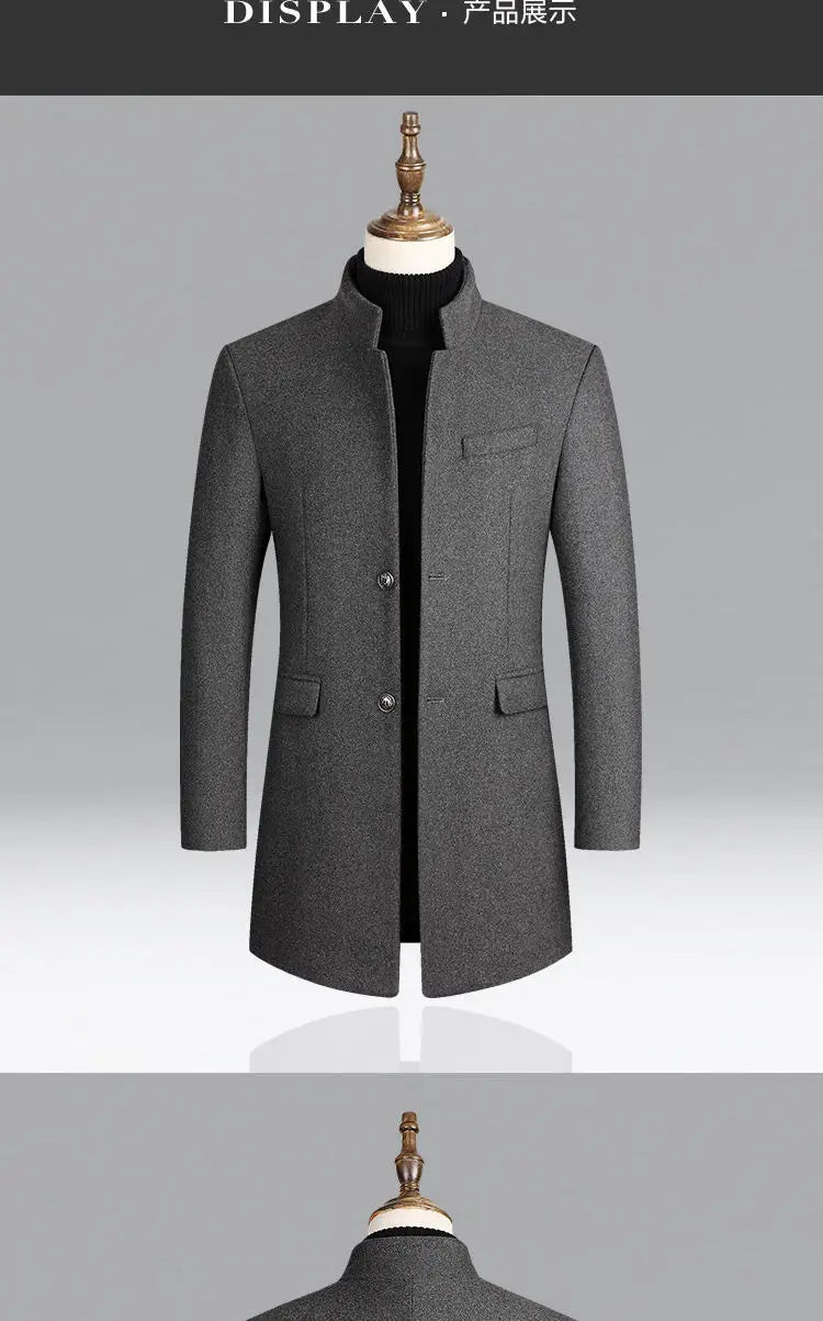 2025 Fashion™ Herrrock i Ull – Elegant, Varm & Tidlös Höst/Vinterkappa