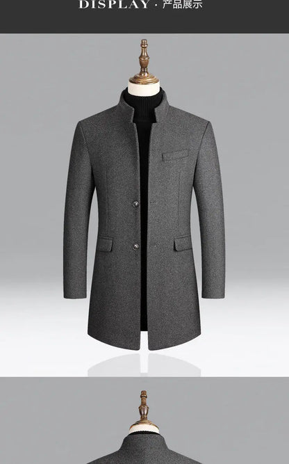 2025 Fashion™ Herrrock i Ull – Elegant, Varm & Tidlös Höst/Vinterkappa