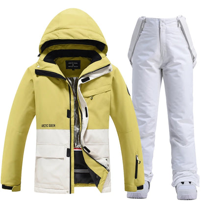 Men and Women Fashion Snow Suit, Winter Clothes Ski, Snow Ski Jacket and Pant Sets, Snowboarding Clothing, Unsex, -30 Warm