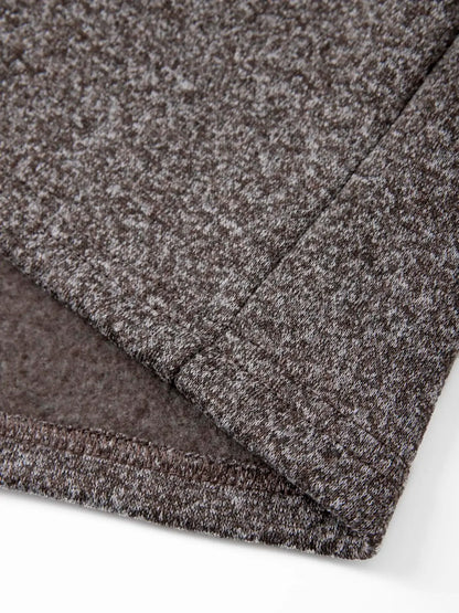 Herrjacka med huva – Stickad lång hoodiejacka för vår & höst