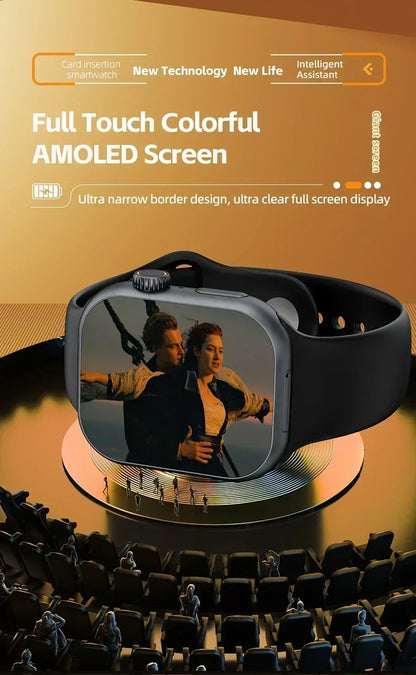 Smart 5G Smartwatch 2.29 Inch AMOLED Display 180 Degree Rotating Camera SIM Card WiFi GPS Video Calling Worldwide Version