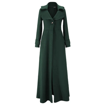 Long Wool Coat – Vintage Autumn & Winter Women’s Outwear
