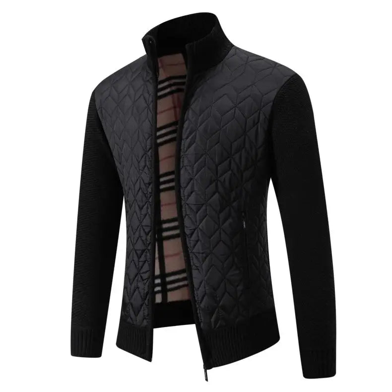 Herrkofta – Stickad jacka med dragkedja