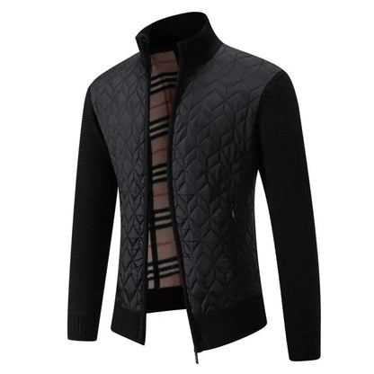 Herrkofta – Stickad jacka med dragkedja