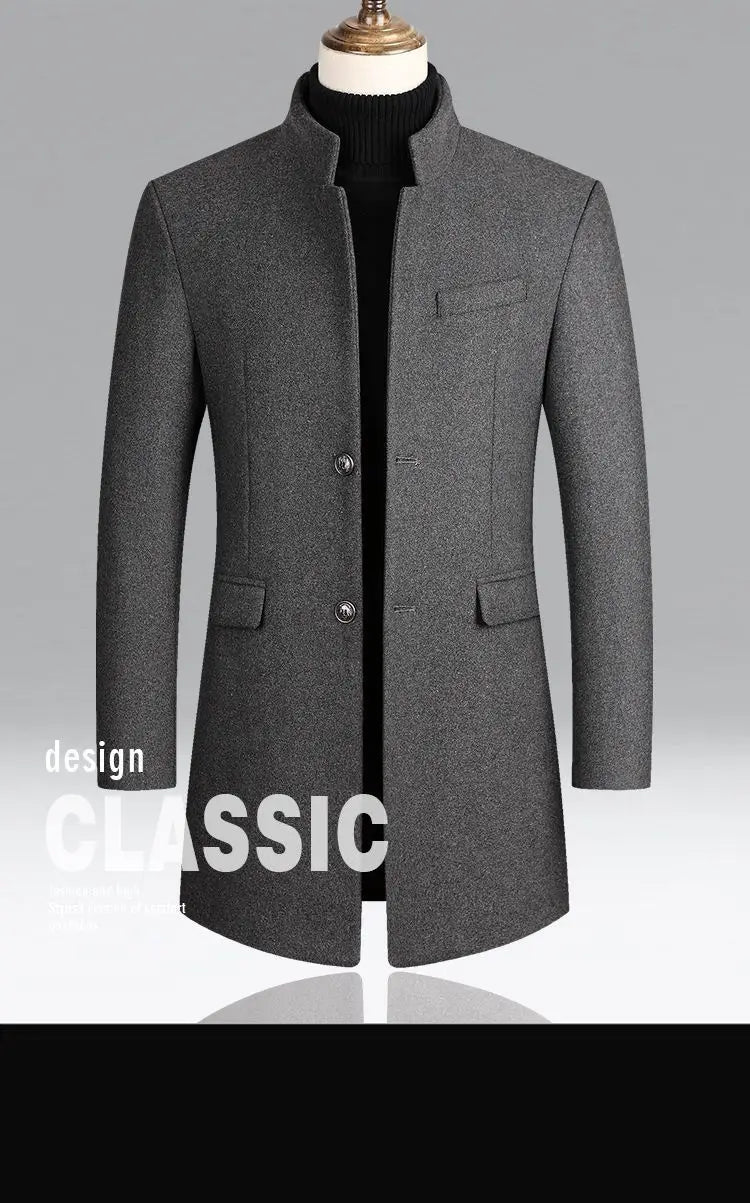 2025 Fashion™ Herrrock i Ull – Elegant, Varm & Tidlös Höst/Vinterkappa