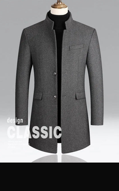 2025 Fashion™ Herrrock i Ull – Elegant, Varm & Tidlös Höst/Vinterkappa