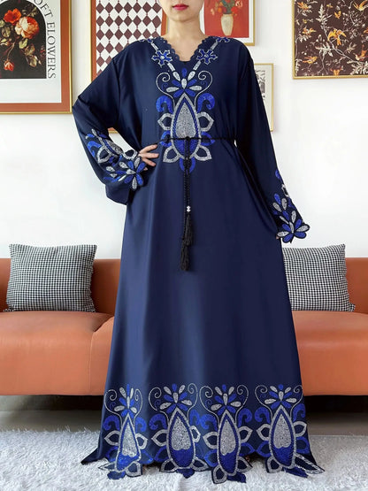 Damabaya – Chiffon med diamantdetaljer, lös passform
