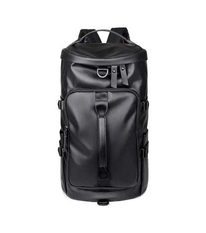 Gym Travel Backpack Versatile Faux Leather Bag for Men & Women Casual Outdoor Sports Shoulder Bags Fitness Weekender Duffel