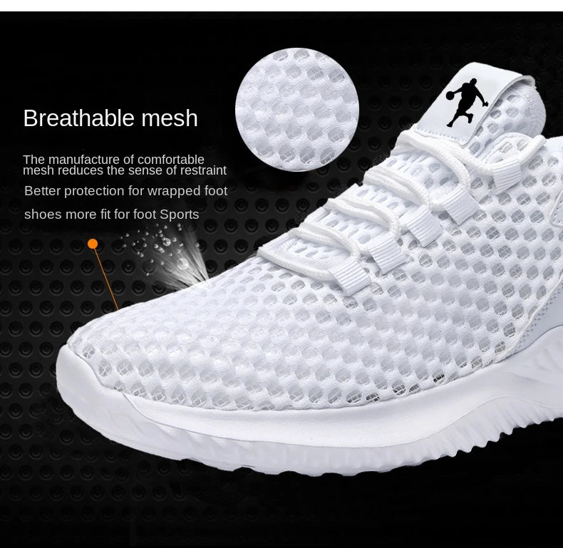 Vita Sneakers Unisex – Lätta & Andningsbara Skor för Vardag och Träning