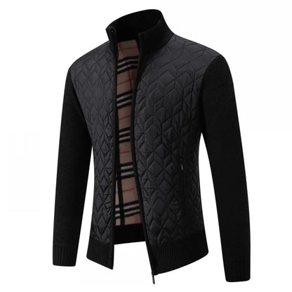 Herrkofta – Stickad jacka med dragkedja