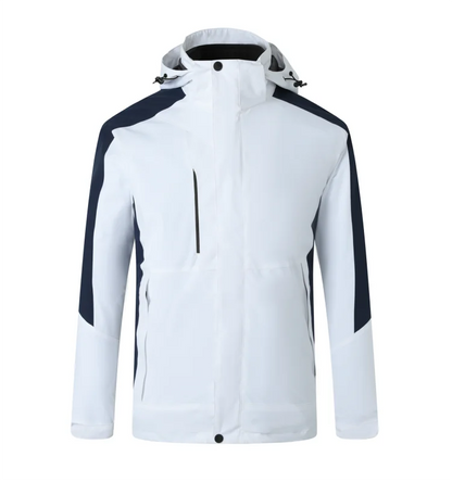 Thick coat jacket printing Detachable jacket embroidered logo Customized men's trendy outdoor assault suit Two piece jacket set