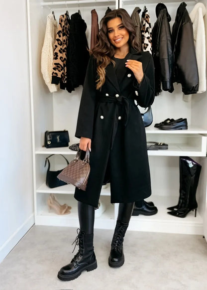 Damkappa i ull – vintage trenchcoat höst/vinter