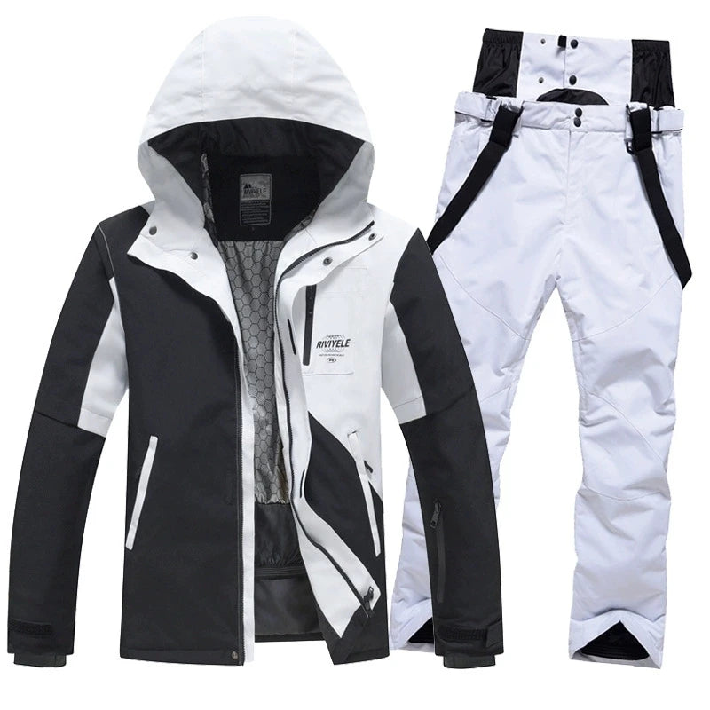 Waterproof Ski Suit Sets for Men and Women, Pullover, Snow Costume, Jacket and Pant, Outdoor Clothing, Snowboarding, Winter