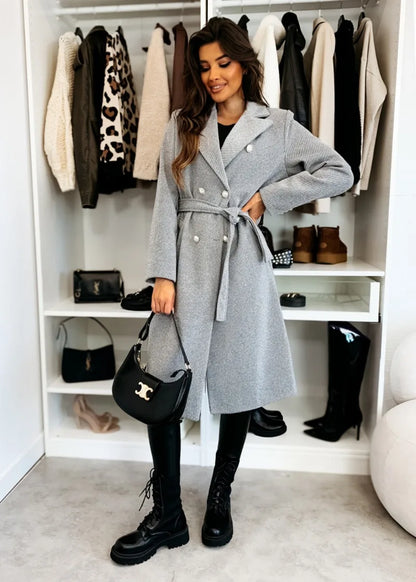 Damkappa i ull – vintage trenchcoat höst/vinter