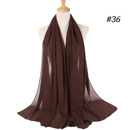 Muslim Chiffon Hijab – Elegant Sjalar & Slöja för Kvinnor