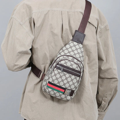 Herr Crossbody Väska – Multifunktionell Axelväska med Hörlursuttag & Stilren Design