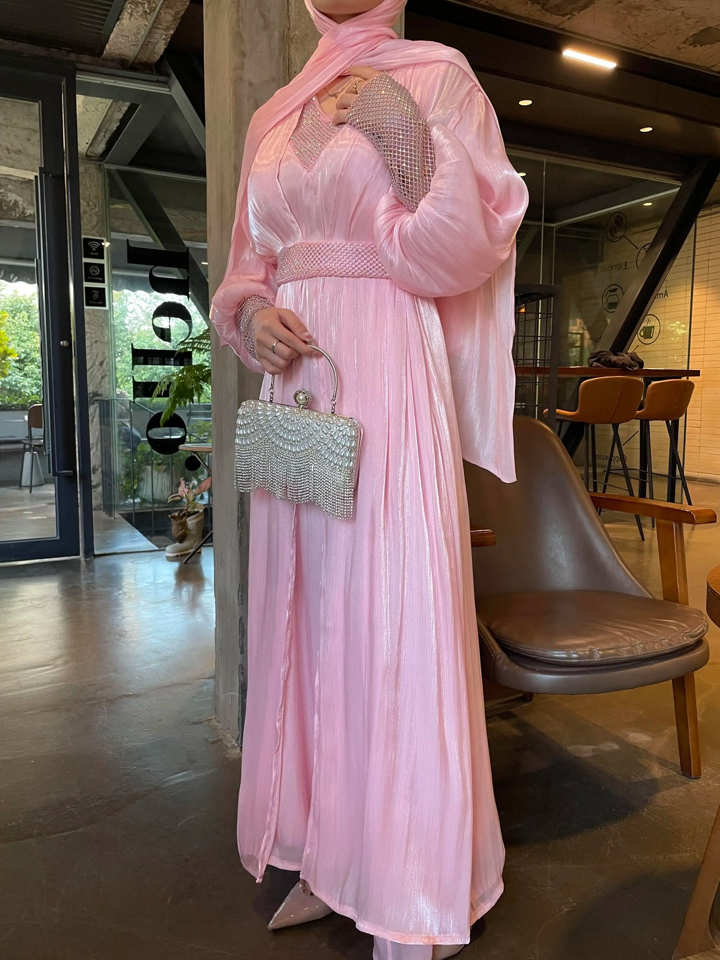 Chiffon abaya- kaftan / klänning