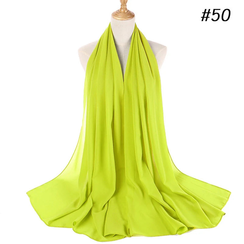 Muslim Chiffon Hijab – Elegant Sjalar & Slöja för Kvinnor