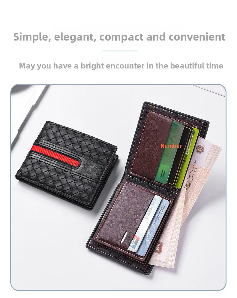 Slimmad Handvävd Läderplånbok för Män – Trendig, Smart & Lätt | Eurosane™ 2025