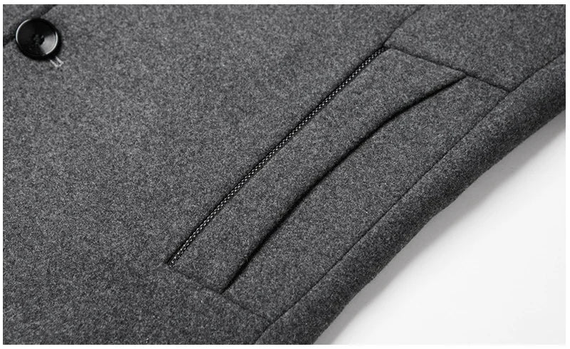 Herrrock i Ull & Cashmere – Elegant Vinterkappa för Affär & Vardag (upp till 3XL)