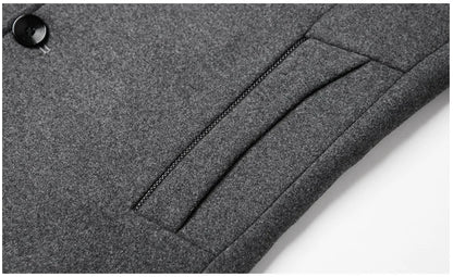 Herrrock i Ull & Cashmere – Elegant Vinterkappa för Affär & Vardag (upp till 3XL)