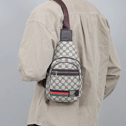 Herr Crossbody Väska – Multifunktionell Axelväska med Hörlursuttag & Stilren Design