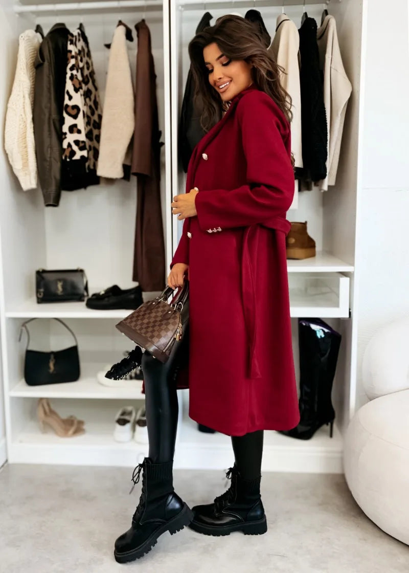 Damkappa i ull – vintage trenchcoat höst/vinter