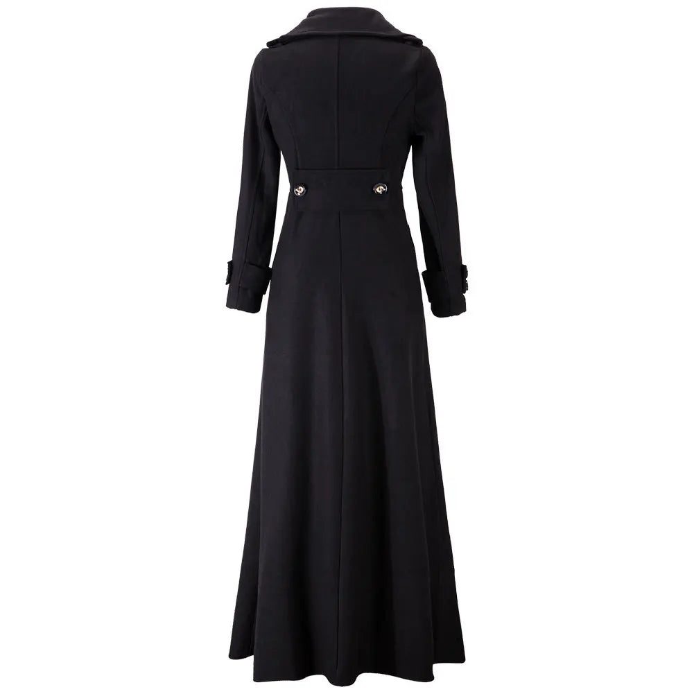 Long Wool Coat – Vintage Autumn & Winter Women’s Outwear